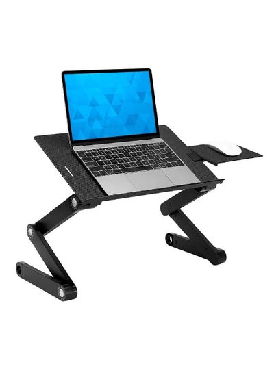 Buy Adjustable Laptop Stand with Built-in Cooling Fans and Mouse Pad Tray, Easy to Use Ergonomic Laptop Stand for Bed, Couch, and Table in UAE