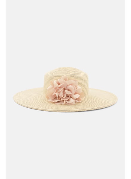 Buy Women Textured Bucket Hat, Beige in UAE