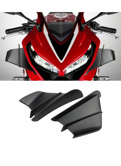 اشتري Motorcycle Winglet Fairing for BMW S1000RR, Motorcycle Wing Aerodynamic Winglet Dynamic Spoiler Wings for Yamaha YZF R1 R6 R25 في الامارات