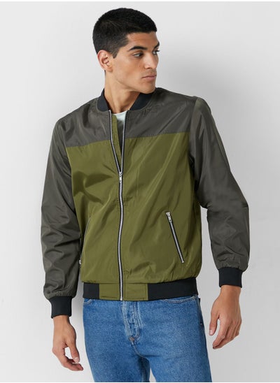 Buy Colourblock Bomber Jacket in Saudi Arabia