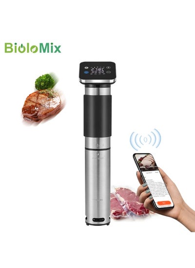 اشتري BioloMix 5th Generation Stainless Steel WiFi Sous Vide Cooker IPX7 Waterproof Thermal Immersion Circulator Smart APP Control في الامارات