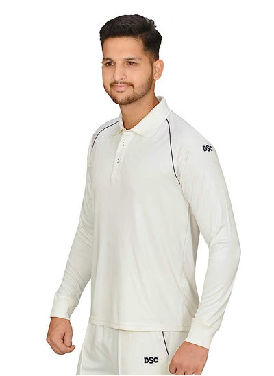 اشتري Atmos Full Sleeve Polyester Cricket T-Shirt Small (White/Navy) في السعودية