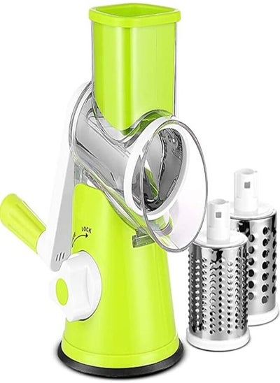 Buy Vegetable Slicer Rotary and Grater with 3 Different Blades in Saudi Arabia