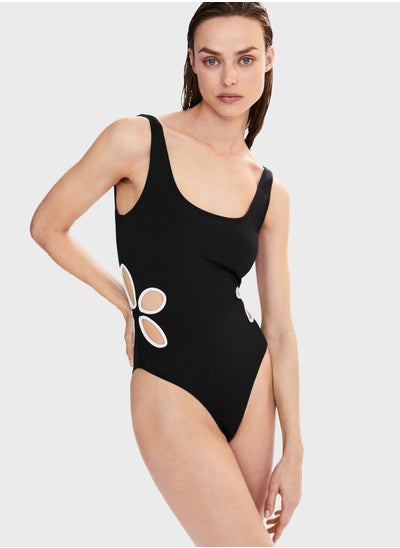 Buy Cut Out Detail Swimsuit in UAE