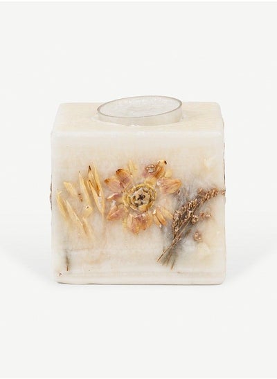 اشتري Alaia Floral Pillar Candle -Vanilla في الامارات