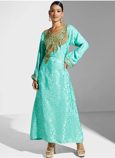 اشتري Embellished Embroidered Jalabiya في الامارات