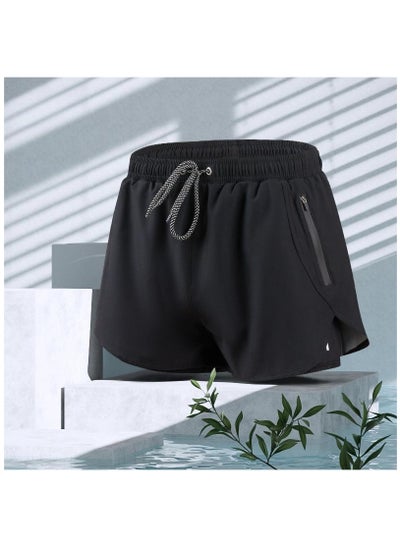 اشتري Fashionable Men's Double-Layer Quick Drying Beach Swimming Shorts في الامارات