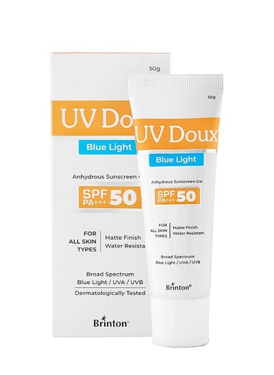 Buy UV Doux Blue Light Sunscreen Protection Gel SPF 50 PA+++ (50g) For Men and Women, Protect Against UVA/ UVB & Blue Light, Promotes Oil Free And Hydrating Skin, For All Skin Types in UAE