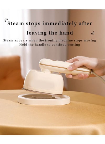 Buy Mini Steam Irons ivory White Color Portable Travel Steam Irons Foldable Rotatable Handheld Fast Heat-up Suitable for Travel Business Trip Young People live in Apartment Office use in Saudi Arabia