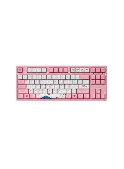 اشتري Akko World Tour Tokyo 3108-Key R1 Wired Pink Mechanical Gaming Keyboard, Programmable with OEM Profiled PBT Dye-Sub Keycaps and N-Key Rollover (Akko 2nd Gen Pink Linear Switch) في الامارات