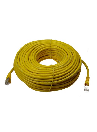 Buy Ethernet Network Lan RJ45 Cat6e PRO Internet Router Cable Patch PC Modem Lead Yellow Colour (10m) in Egypt