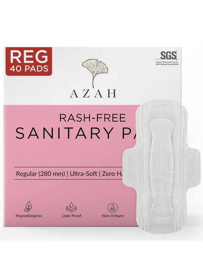 Buy Sanitary Pads For Women (Pack Of 40 Regular) 100% Organic Sanitary Pads For Women Cotton Sanitary Pads For Women | Without Disposable Bag in UAE