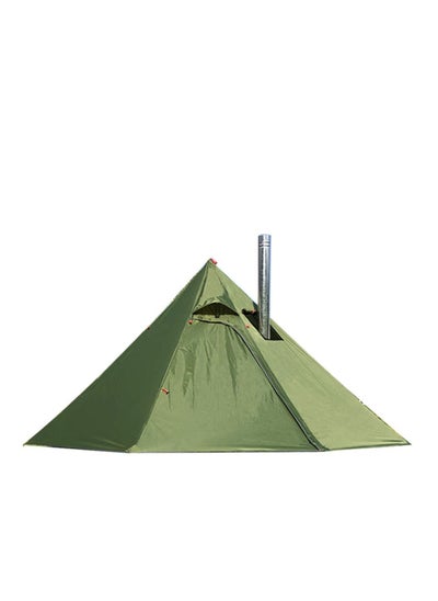 Buy 3 Person Lightweight Tipi Hot Tent with Fire Retardant Flue Pipes Window Tents for Family Team Outdoor Backpacking Camping Hiking in UAE