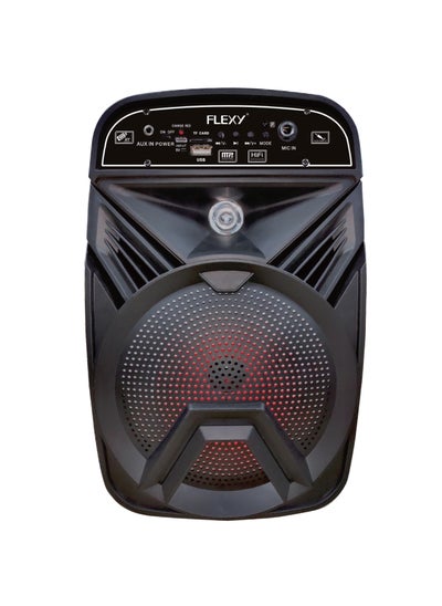 Buy FLEXY TROLLY SPEAKER - High-Powered Portable Speaker System with USB/SD Karaoke, Wired Connectivity, Rechargeable Battery, 6.5" Driver, 150-18000Hz Frequency Response, and 2-Year Warranty in Saudi Arabia