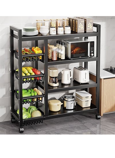 Buy 4 Tiers Large Storage Rack for Household Floor to Ceiling Multi Story Dining cabinets Multifunctional Vegetables, 90*32*135cm in Saudi Arabia