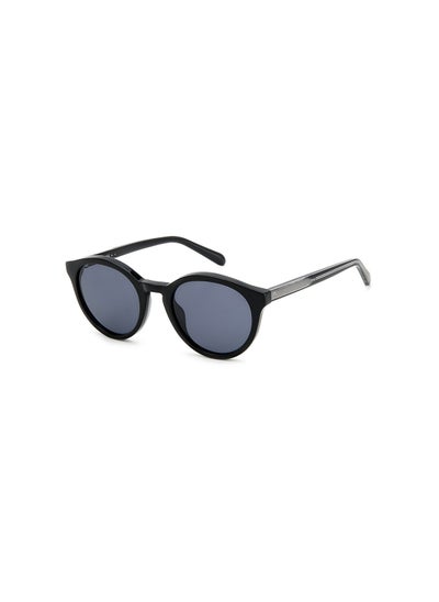 اشتري Men's UV Protection Round Sunglasses - Fos 2123/S Black 51 - Lens Size: 51 Mm في الامارات