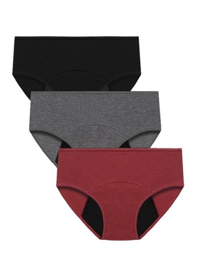 Buy Leakproof Period Panty Set Super Comfy Period Panties Cotton Menstrual Panty for Teens Girls - 3 Piece in Egypt