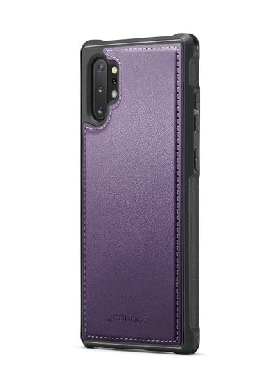 Buy CaseMe Phone Case Compatible with Samsung Galaxy Note 10 Plus Luxury PU Leather Back Cover Cover Compatible with Samsung Galaxy Note 10 Plus - Purple in Egypt