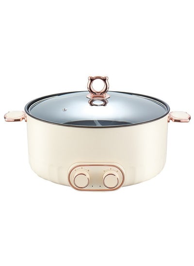 اشتري 6L Electric Double Hot Pot with Independent Temperature Control - Non-Stick Electric Cooker Shabu Shabu, Electric Skillet,Frying Pan,Electric Saucepan （6 L） في الامارات