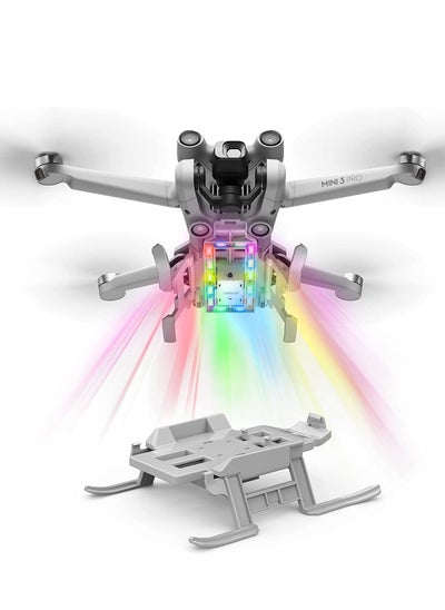 اشتري Landing Gear Foldable Extended Leg with Flash LED Lights Colorful  Legs Kit Night Flight for DJI 3 Pro Accessories في الامارات