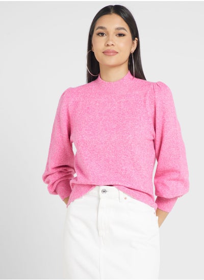 Buy High Neck Knitted Sweater in Saudi Arabia