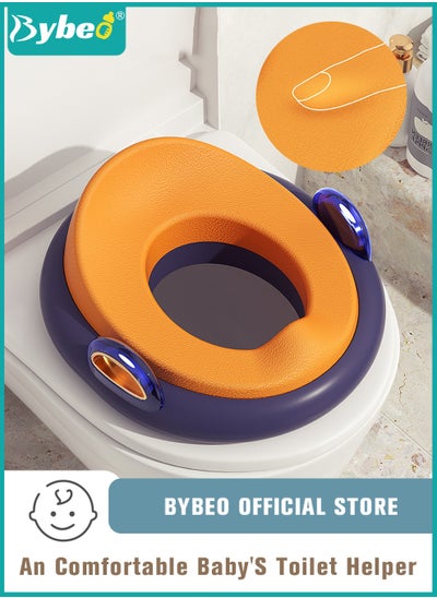 اشتري Potty Training Seat, Removable Design Toilet Train Seats, Potties Chair for Kids Toddlers Boys Girls, Portable Children Travel Toileting Toilets, with Handles and Backrest, Cartoon Color في السعودية