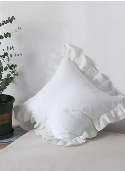 Buy 1 Piece Premium Soft Quality Cushion Cover White Color in UAE