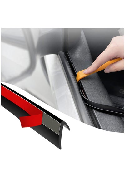 Buy Auto Window Sealing Strip, 3.6m/11.8ft Auto Glass Adhesive Strip, V-Window Seal Universal Self Adhesive Suitable for Windproof, Vibration Abnormal Noise, Noise Reduction in UAE