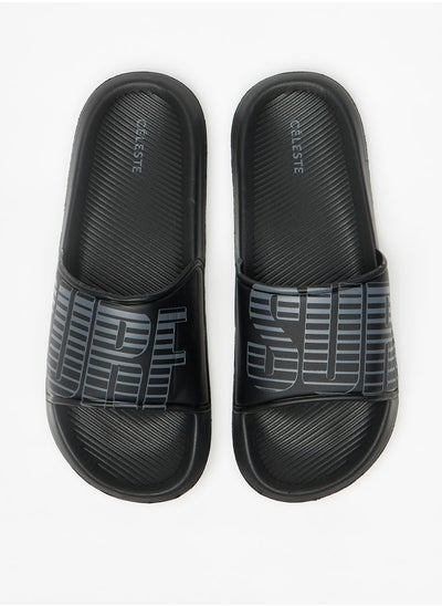 Buy Women's Typographic Print Slides in Saudi Arabia