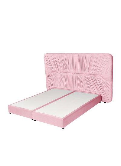 Buy Geno | Velvet Bed Frame - Light Pink in Saudi Arabia