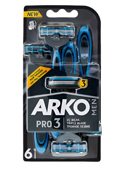 اشتري Pro 3 Anti-Clog Technology Triple Blade Razor 6 Pcs Set في السعودية