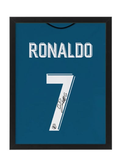 اشتري Cristiano Ronaldo Real Madrid Autographed Jersey - Framed Poster 30x40cm - CR7 -Football Memorabilia, Soccer Collectible, Gift for Fans في الامارات