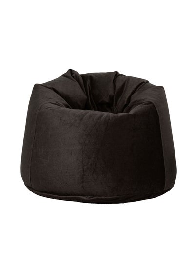 اشتري Soft Suede Velvet Bean Bag With Filling Coffee Brown في الامارات