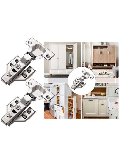 Buy Danco Pack Of 2 Steel Concealed Hinges 26Mm H/Bend For Cupboard Cabinet Wardrobe Doors Made In Italy F66016P44 in UAE