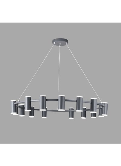 Buy Danube Home Luca Pendant Metal+Acrylic L80 Xw80 Xh15 Led Grey Bh1036/15 | Contemporary Pendant Lamps | Hanging Lanterns | Modern Design Indoor Lighting For Bedroom Dining Living Room in UAE