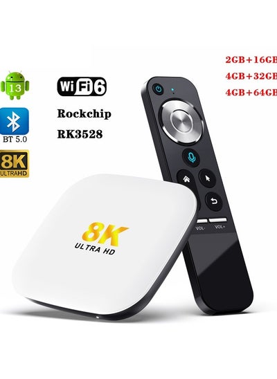 Buy M2 Android 13.0 Tv box with RK3528 Quad Core ARM Cortex A53 Support 2.4G & 6G WIFI Bluetooth 5.0 Set Top Box in Saudi Arabia