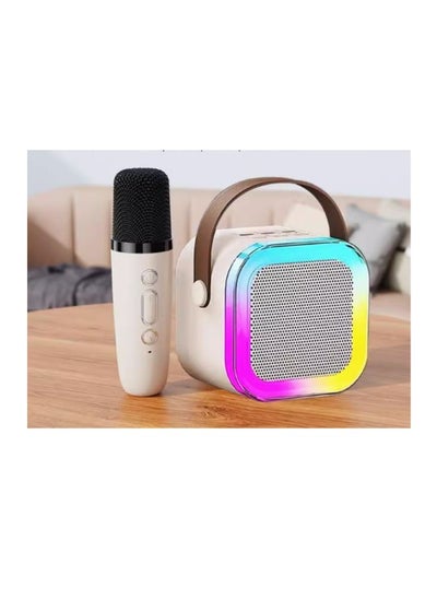 Buy Kids Karaoke Microphone Machine Wireless Mini Portable Bluetooth Speaker Music Toys Fun Birthday Gifts for Girls, Boys & Toddlers for Singing Birthday - White in Egypt