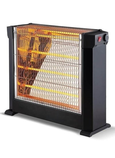 Buy Electric Heater Black 2200W 4-Tube Quartz in Saudi Arabia