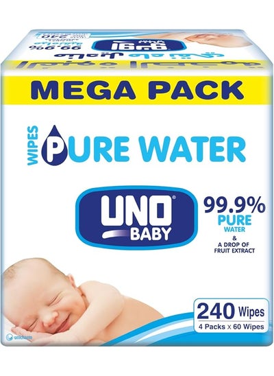 Buy Baby Pure Water WipesMega Pack 4 X 60 240 Wipes in Saudi Arabia