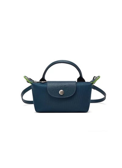 Buy Longchamp Women's Classic Fashion Versatile Mini Makeup Bag, Handbag, Shoulder Bag, Handheld Small Bag Ocean Blue in Saudi Arabia