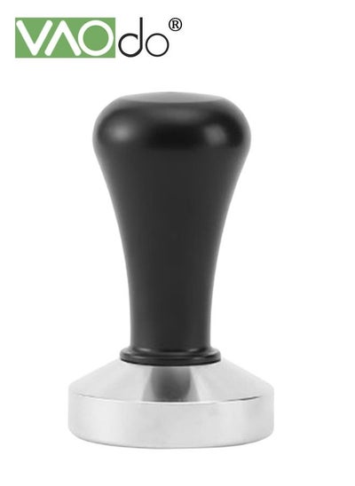 Buy Coffee Tamper Solid Steel Mirror Polished Solid Wood Handle Distributor Detachable Easy Cleaning Tamper in Saudi Arabia