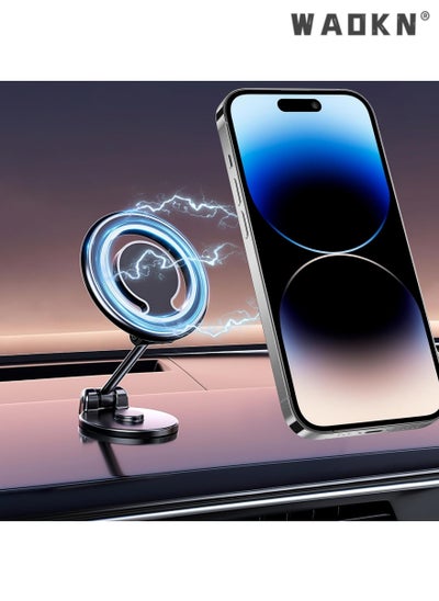 Buy Magnetic Phone Holder for Car , 360° Rotation All-Metal Magnetic Phone Holder for Car, Strong Magnets iPhone Car Holder Phone Mount for Car Dash Fit for iPhone 15 14 13 Pro Max Plus All Smartphone in UAE