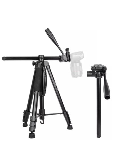 اشتري COOPIC T900 Video Camera Tripod, Aluminum Alloy Travel Portable 2 in 1 Monopod Tripod with Rotatable Center Column and Carrying Bag Maximum Height 178CM Maximum Load up to 5KG في الامارات