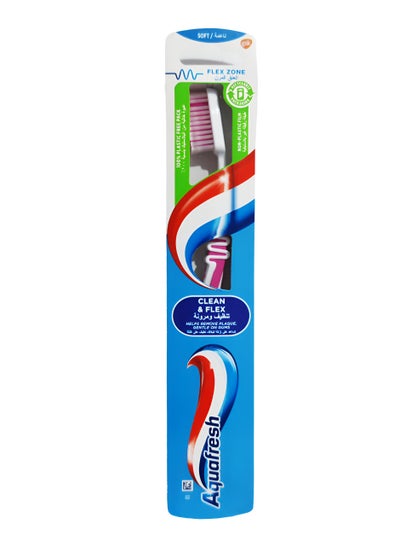 Buy Clean and Flex Soft Toothbrush Multicolour in Saudi Arabia