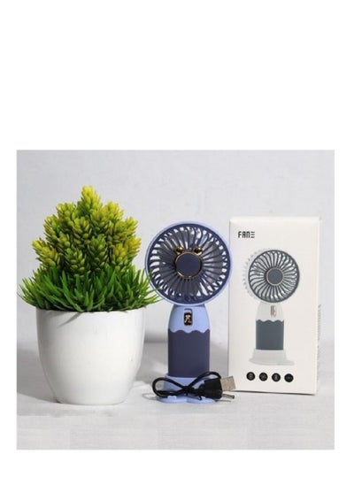 Buy Portable Pocket Fan - For Outing, Work, Home, Study - Rechargeable with Mobile Phone Holder in Egypt