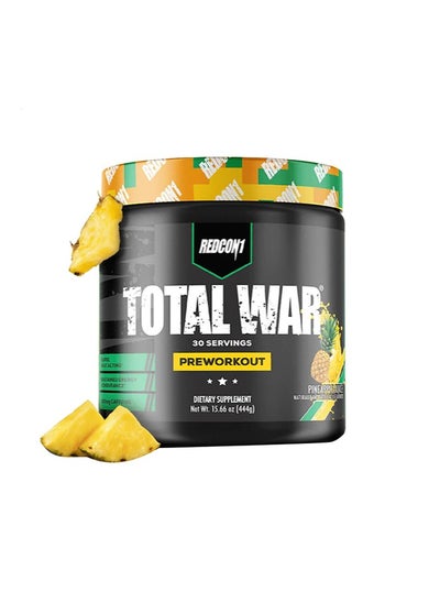 Buy Total War Pre Workout Pineapple Juice 30 Servings 441g in UAE