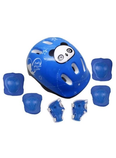 اشتري Goolsky 7-Piece Safety Sport Helmet With Wrist Knee Pad Set 48-53centigram في الامارات