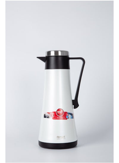 Buy White stainless steel thermos, 1 liter in Saudi Arabia