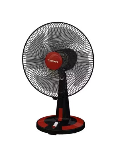 Buy Tornado Desk Fan 16 Inch 4 Blades Black x Red TDF16 in Egypt