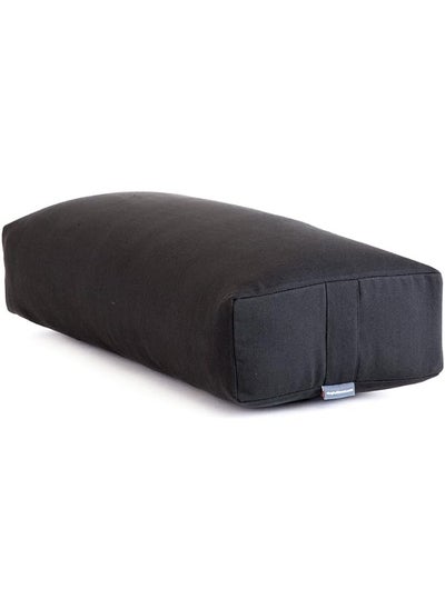 Buy Essential Cotton Rectangular Bolster For Meditation And Support 24Inch Size Charcoal in Saudi Arabia